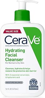 CeraVe Foaming Facial Cleanser, Daily Face Wash for Oily Skin, Hyaluronic Acid + Ceramides + Niacinamide, Fragrance Free & Paraben Free, Non-Drying Oil Control Face Wash, 19 Fluid Ounce