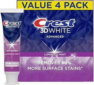 Crest + Scope Whitening Toothpaste - Pack of 3, 5.4 Oz Tubes - Anticavity Fluoride Toothpaste, Fresh Breath, Kills Germs - Tartar Protection, Enamel Protection - Minty Fresh Flavor